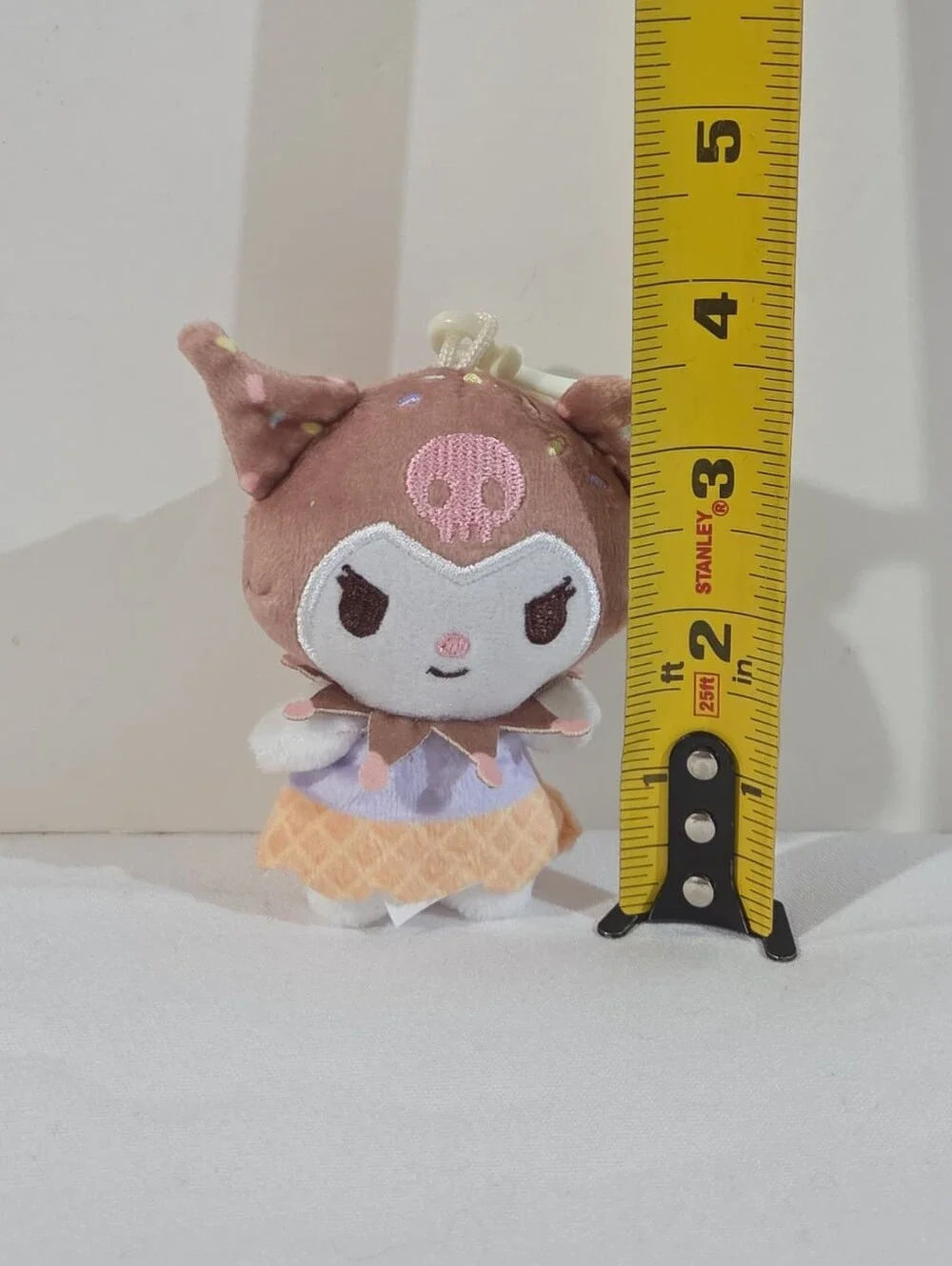 ice cream cone outfit Kuromi plushie keychain
